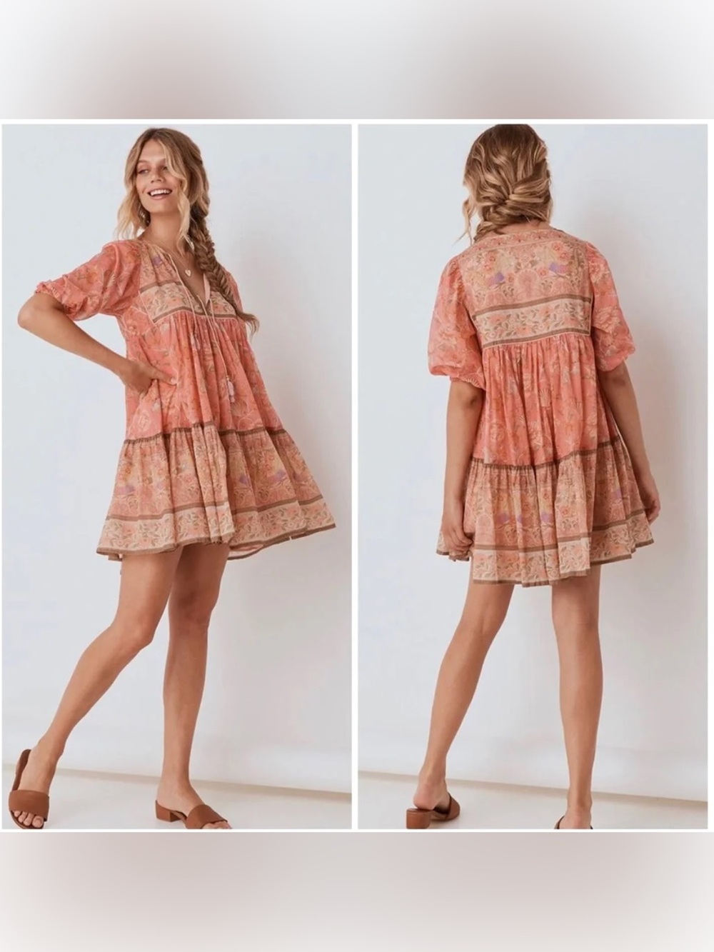 Spell & The Gypsy Collective Seashell Boho Mini Dress – Size Small